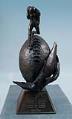 Image of Seattle Bowl trophy with sculpture by Louise McDowell, 2001
