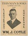 Image of William J. Coyle for Lieutenant Governor poster, Seattle, 1920