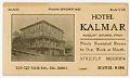 Image of Hotel Kalmar business card, Seattle, circa 1910