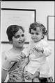 Image of Suman Gupta with her daughter after receiving permanent residency, Seattle, March 1966