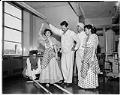 Image of Group of UW students demonstrating stick dance, April 1954