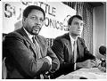 Image of Fred Brown and Bob Whitsitt at press conference, Seattle, October 28, 1986