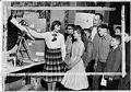 Image of Peggy Dibble showing her exhibit at King County Science Fair, Seattle, March 18, 1961