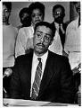 Image of James Kelly speaking at press conference at Mt. Zion Baptist Church, Seattle, December 5, 1988