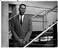 Image of James Kelly standing outside building, Seattle, November 8, 1991
