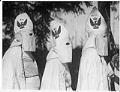 Image of Three Washington state Klansmen at rally, Seattle, circa 1923