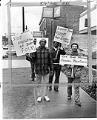 Image of Picketers protesting discriminatory loan practices at Liberty Bank, Seattle, February 15, 1972