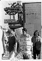 Image of Union supporters picketing at Marie's Cafe in Greenwood, Seattle, August 26, 1974