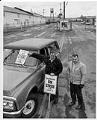 Image of ILWU members holding strike signs at Pier 20, Seattle, January 17, 1972