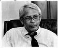 Image of Bob Santos in office, Seattle, August 29, 1985