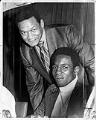 Image of Ray Seales and Eddie Cotton at annual PI sports banquet, January 9, 1973