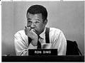 Image of Ron Sims listening to testimony at King County Council meeting, Seattle, March 13, 1992