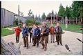 Image of APEC conference attendees standing together at Tillicum Village, Blake Island, November 20, 1993