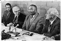 Image of Sam Smith,  Edwin Pratt, and others at press conference, January 24, 1969