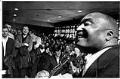 Image of Sam Smith with protesting City Light employees in council chambers, April 11, 1974