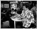 Image of Ruth Velozo serving lunch at The Shanty, Seattle, December 18, 1992