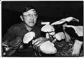 Image of Ben Woo with mushroom display at Pacific Science Center, Seattle, October 14, 1978
