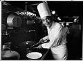 Image of Henry Woo cooking at Linyen Restaurant & Lounge, Seattle, July 11, 1982