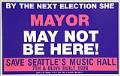 Image of Save Seattle's Music Hall poster, Seattle, circa 1990