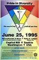 Image of Pride Parade/March & Freedom Rally poster, Seattle, June 25, 1995