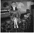 Image of Woman wearing a fur coat at the Basin Street nightclub, Seattle, 1946