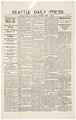 Image of Seattle Daily Press, June 8, 1889