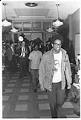 Image of Larry Gossett leading students at BSU UW protest, May 20, 1968