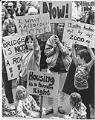Image of Protestors demonstrating in favor of low income housing, Seattle, October 12, 1988