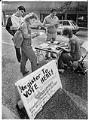 Image of Voter registration table in front of University Bookstore, Seattle, October 3, 1984