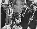 Image of Men at Nisei Veteran's Committee Memorial Day service, May 30, 1953