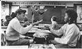 Image of Won Ldy Paye teaching African music to fourth grade students, Seattle, February 19, 1988