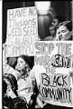 Image of Protesters at public hearing on proposed Weed and Seed prgram, Seattle, December 12, 1992