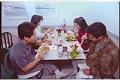 Image of Four people eating at a restaurant in Little Saigon, Seattle, January 14, 1993