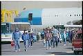 Image of Employees leaving Boeing 747 plant, Everett, February 18, 1993