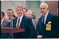Image of President Clinton and Speaker of the House, Tom Foley, visiting Boeing plant, February 22, 1993