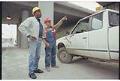 Image of Art Pearson and Enas Epperson at job site, April 8, 1993