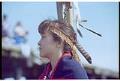Image of S'Klallam woman  Melody Fulton sitting in canoe, June 13, 1993