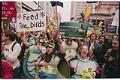 Image of Demonstrators in turtle costumes at WTO protest, Seattle, November 29, 1999