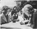 Image of League of Women Voters voter registration booth at Westlake Mall, Seattle, August 21, 1971