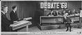 Image of Gubernatorial candidates John O'Connell and Dan Evans debating on KOMO-TV, October 5, 1968