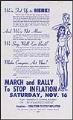 Image of Flier for march and rally to stop inflation, Seattle, November 16, 1974