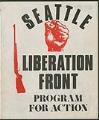 Image of Seattle Liberation Front Program for Action, circa 1970