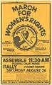 Image of March for Women's Rights flier, Seattle, August 26, 1978