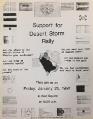 Image of Support for Desert Storm Rally flier, Seattle, January 25, 1991