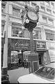 Image of Street clock outside Carroll's Jewelers, Seattle, February 1975