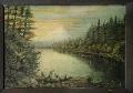 Image of Oil painting of Lake Union and Mt. Rainier, ca. 1880-1900