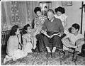Image of Kihara family at home after repatriation from Hiroshima, June 1947