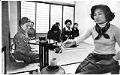 Image of Student practicing Japanese tea ceremony, Seattle,  November 20, 1980