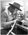 Image of Jim Robideau in BIA office, Seattle, November 6, 1972