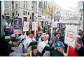 Image of Labor unions demonstrators at WTO protest march, Seattle, November 30, 1999